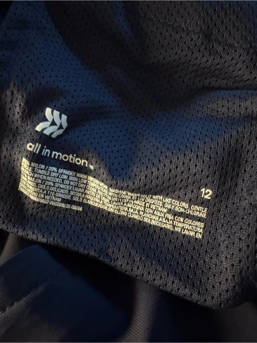 New Golf Pants all in motion Navy Blue Kids Boy Size 12